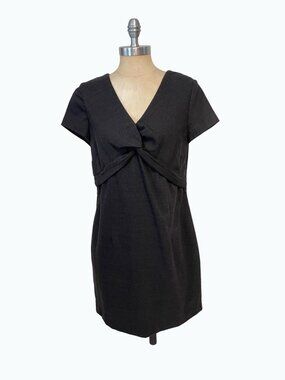 BODEN Wool Blend Front Knot Shift Dress US 10